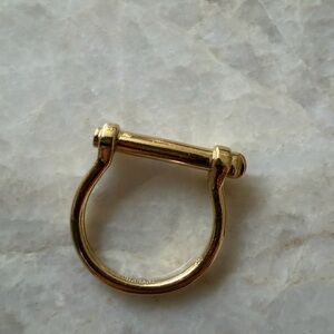 Miansai Gold Hammered Bar Ring